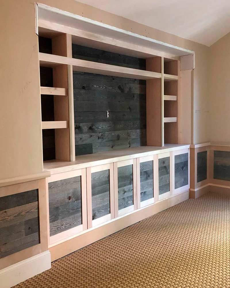 built in cabinets